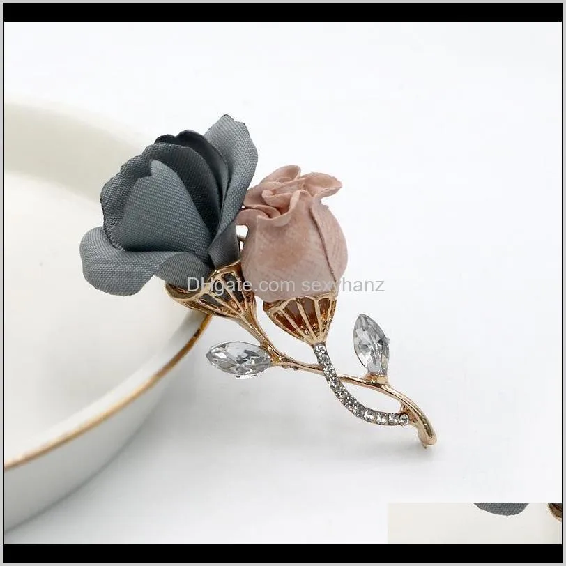 Korean High-grade Cloth Art Flower Brooch for Women Wedding Brooch Pins Fashion Collar Shirt Coat Brooches Jewelry Accessories