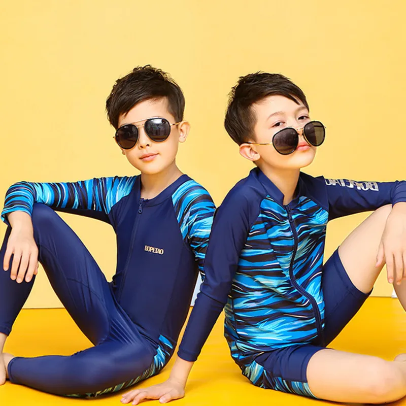 Swimsuit Baby Boy Bikini Kids Swimwear for Children Clothes Clothing Bathing Suit Drying Surf Plus Size Long Sleeve Zippers