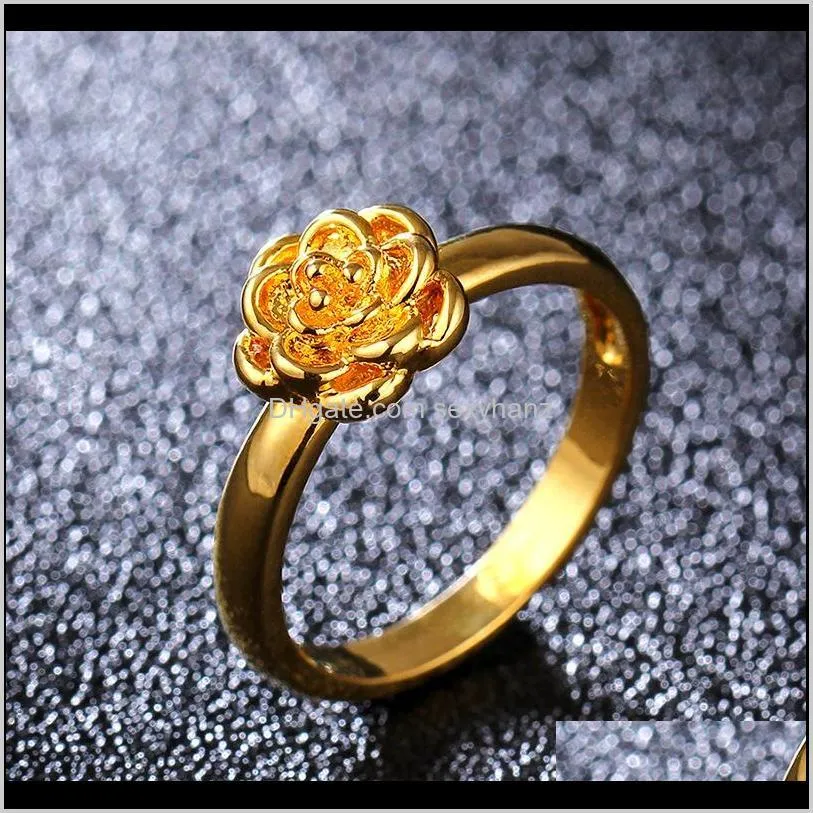 fashion 18kgp imitation gold ring gold pigment circle cut-out ring hand washing without the metal non-fading series