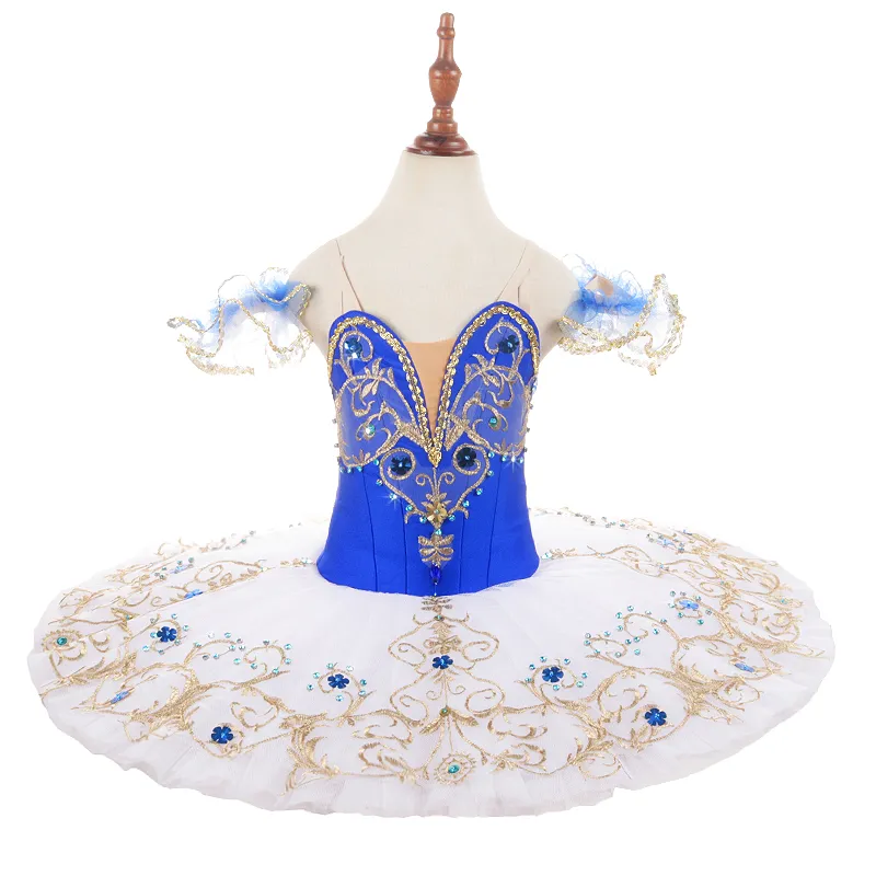 Stage Wear Royal Blue White Ballet Tutu Sleeping Beauty Professional