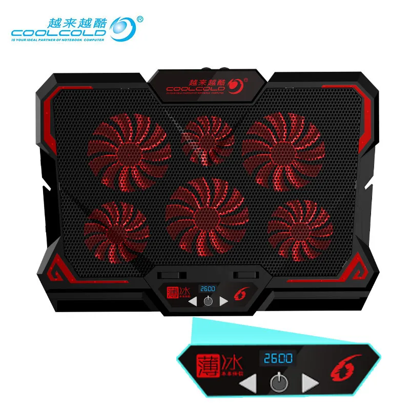 Notebook Cooling Pad Gaming Cooler Silent Powerful Air Fans 2 USB Ports Stand Laptop