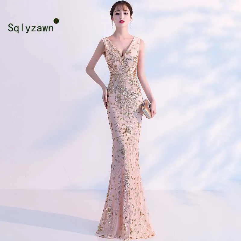 أنيقة حورية البحر الأسود الترتر مساء بال اللباس vestido دي فيستا رداء trowjurk bal العباءات الرسمي حزب اللباس اللباس العاكس 210709