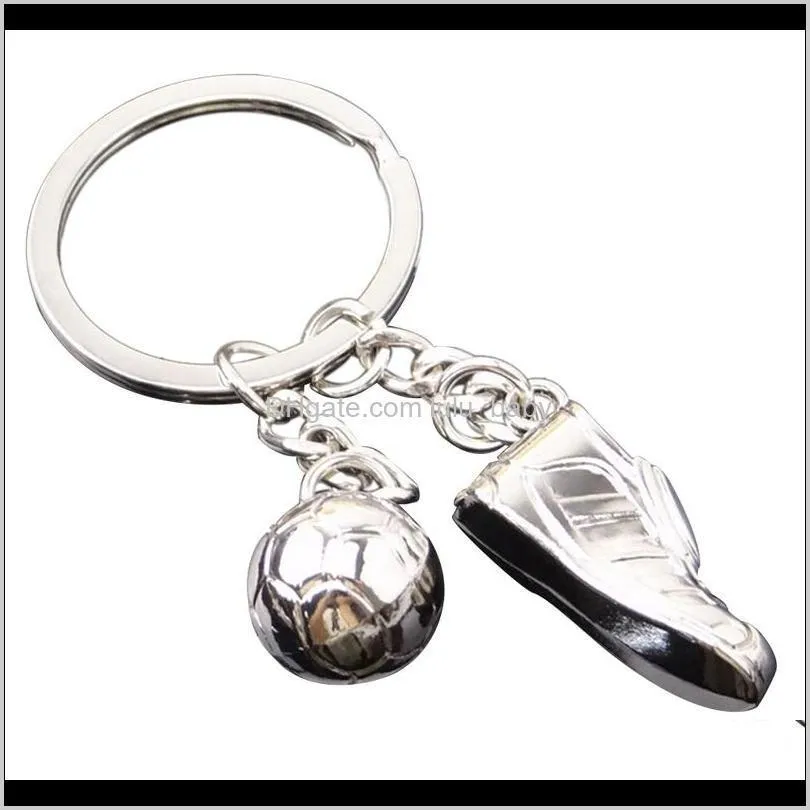 cool soccer shoe shape lovely keyrings unique metal ring key chain keyfob fashion jewelry