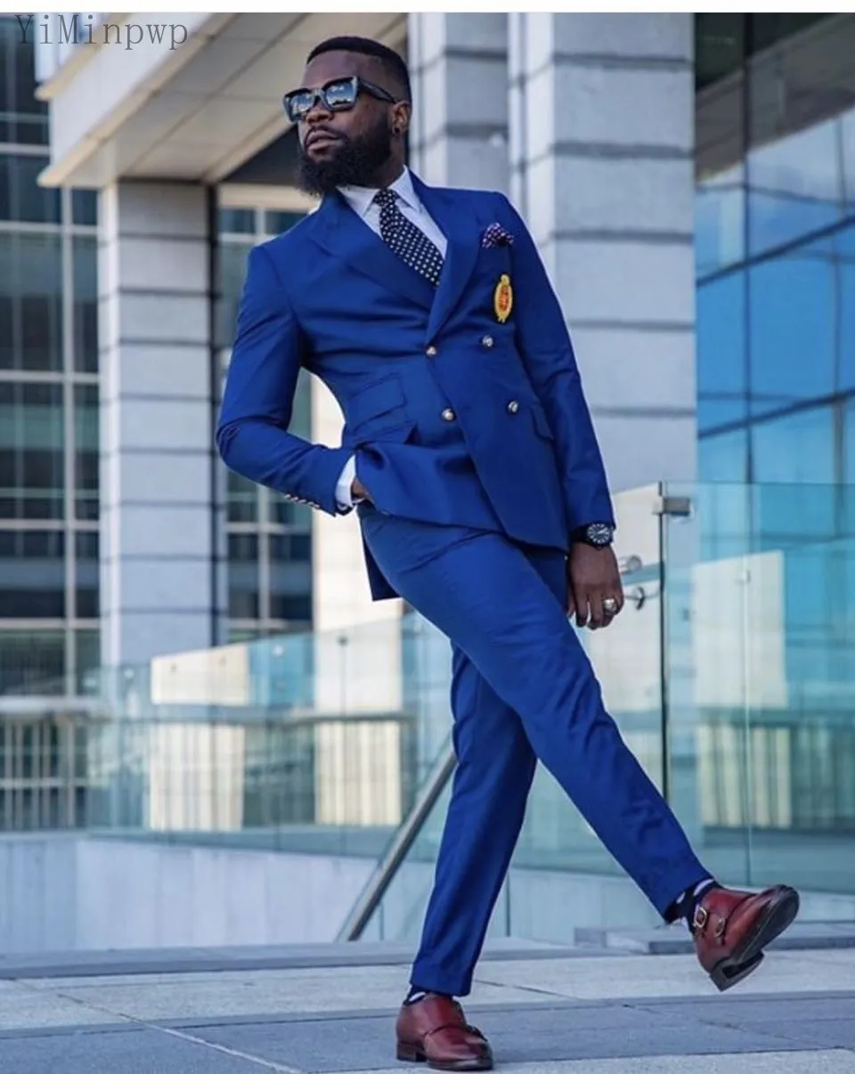 Big and tall double shop breasted blazer