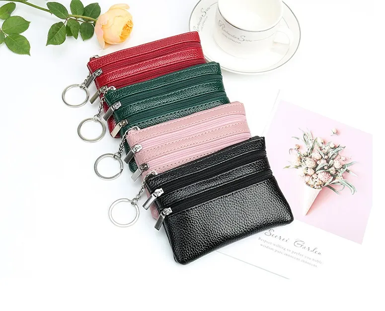 Mini Portemonnee Portemonnee Lederen Korte Portemonnees Kaarthouder Vrouwen Sleutel Houder Rits Portemonnee Pouch Tas Purse