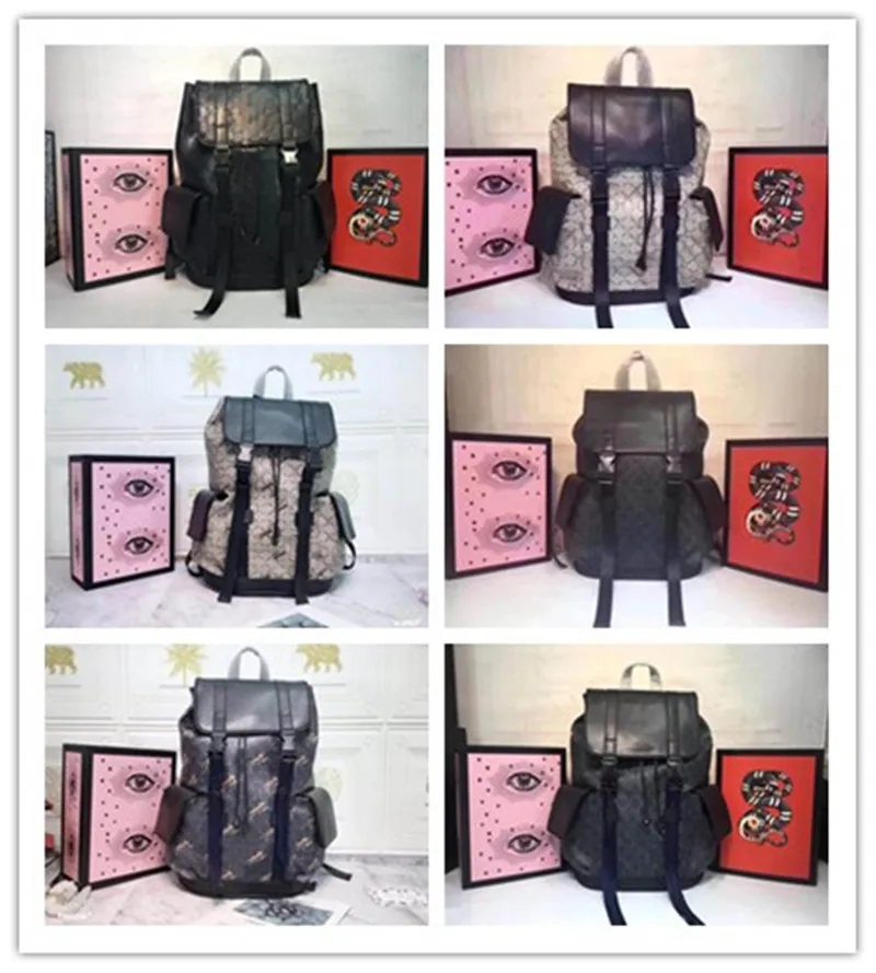 Designer Luxe rugpakket Black Gray 495563 Purse Leather Black Bestiary Tigers Purse Backpack Maat 34x42x16cm