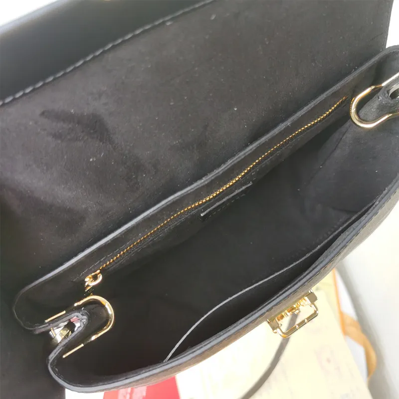 One Handle Tote Bag Handbag Purse Genuine Leather Fashion Letter Patchwork Color Shoulder Crossbody Bags Adjustable Removable Strap D-shape Lock High quality