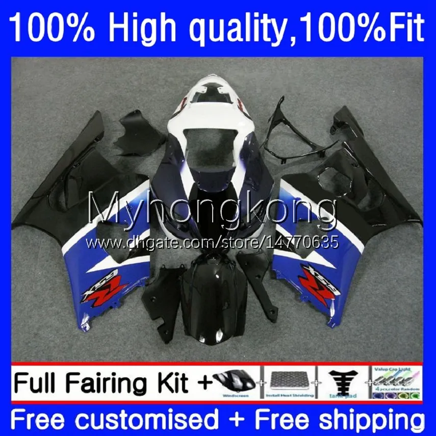 Wtryskiwanie Formy Maryncje dla Suzuki GSXR1000 GSX-R1000 K3 2003-2004 Nadwozie 25NO.06 GSXR 1000 CC 1000CC 2003 2004 GSXR-1000 03 04 Motocykl OEM Bodys Factory Blue