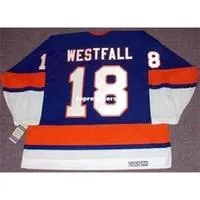 Wholesale Mens Ed Westfall 1973 Ccm Vintage Cheap Retro Hockey Jersey