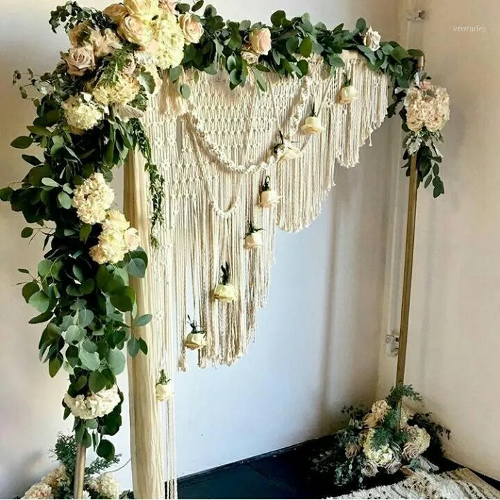 Décoration de fête 130 cm x 160 cm fait à la main macramé bohême gland suspendu tapisserie/mode mariage décoration murale