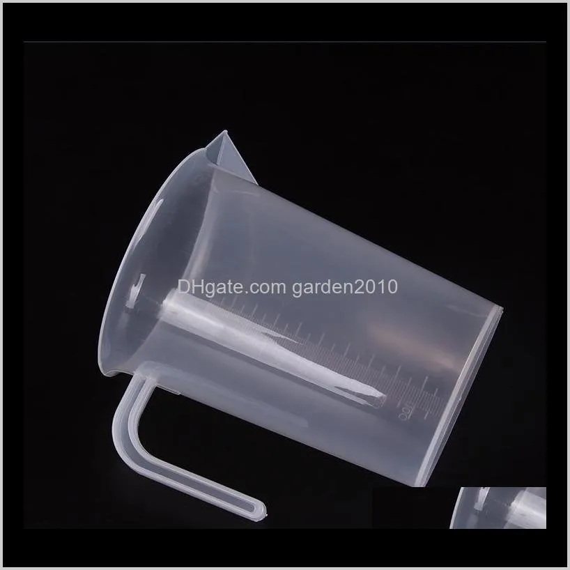 250/500/1000ml high quality plastic measuring cup transparent measuring cup with handle pour spout wb760