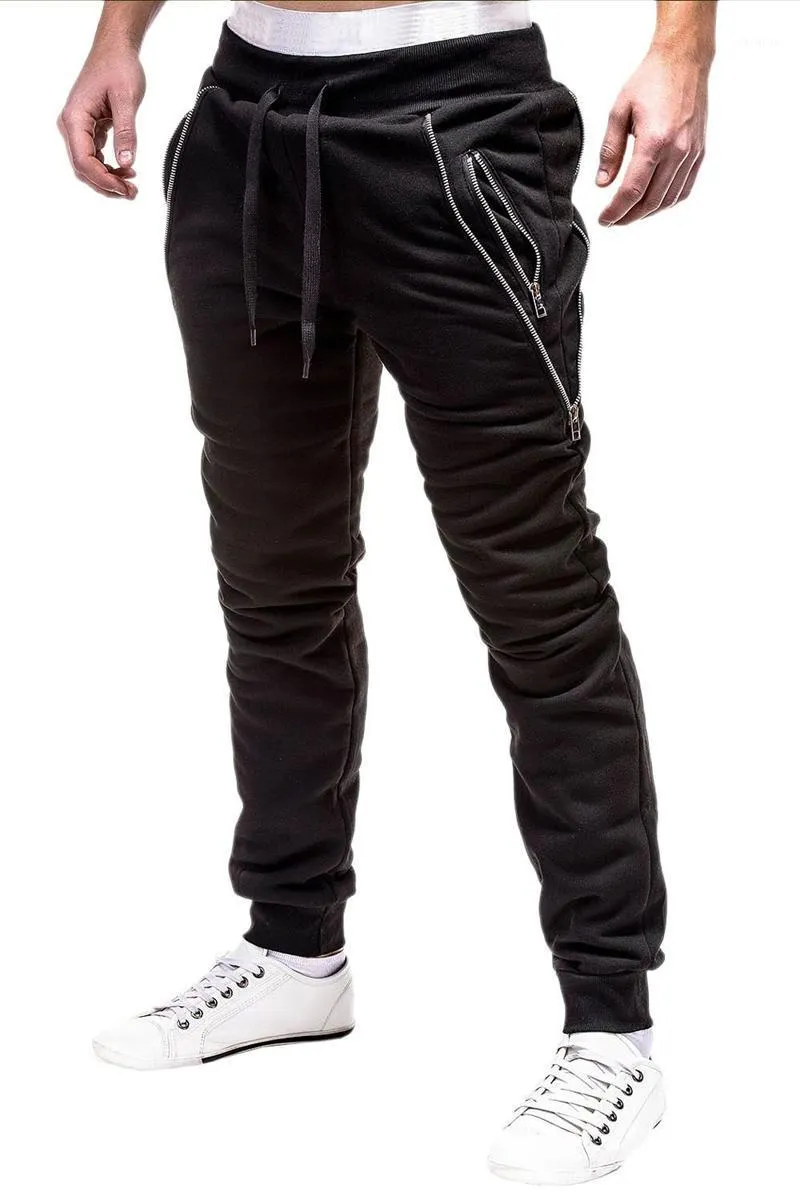 Herrbyxor bomull jogging sweatpants sportkläder stickade byxor kläder 3xl 2021 sommar