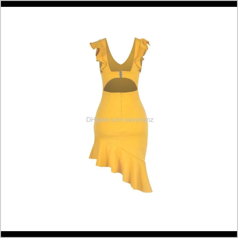 2019 women sleeveless strapless dress summer female mini bodycon party club dresses ruffle mermaid dress backless vestido