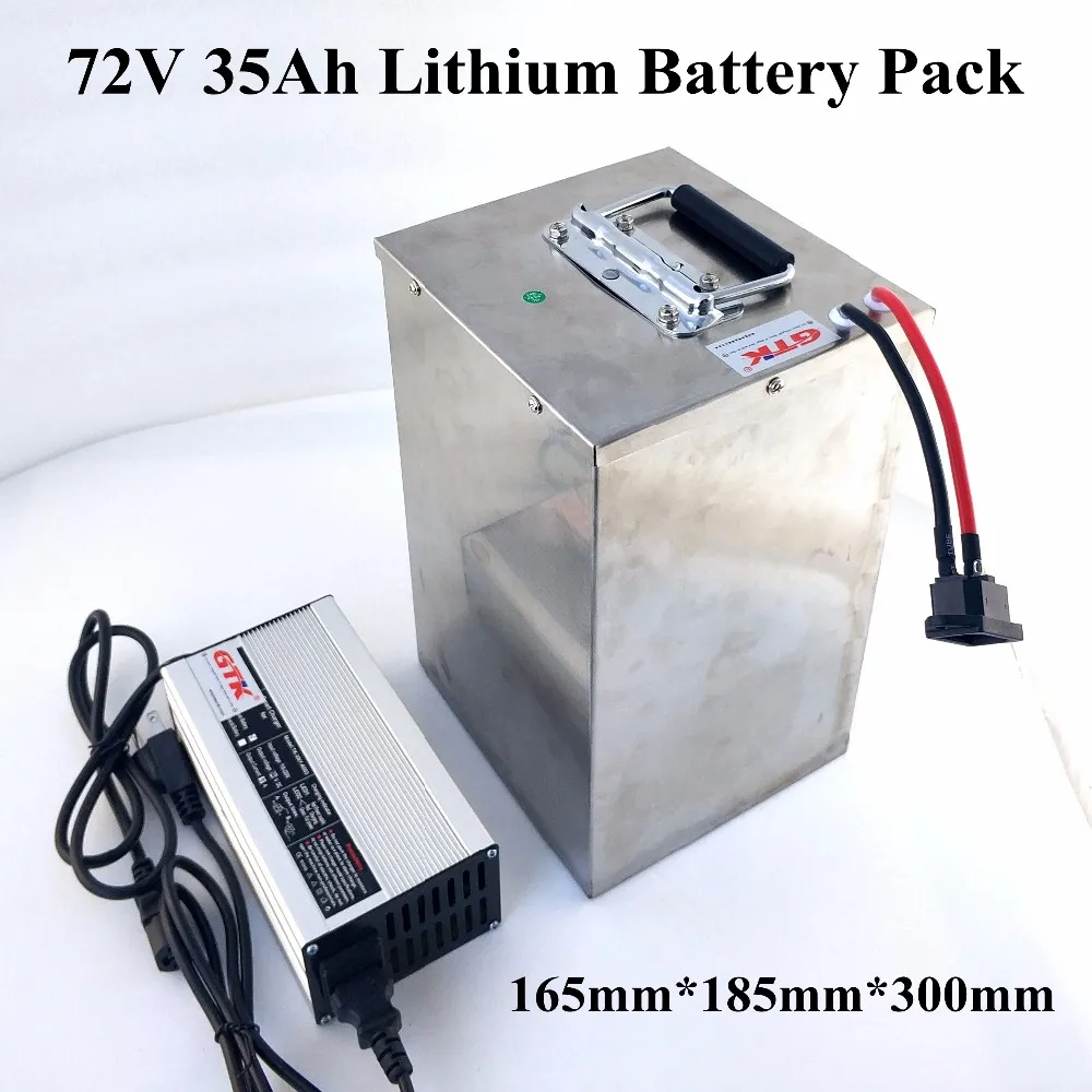 GTK 72 V 35Ah 40Ah lithium ion batterij ingebouwde BMS voor 72 v 3000 w elektrische driewieler E-auto scooter motor + 5A Charger