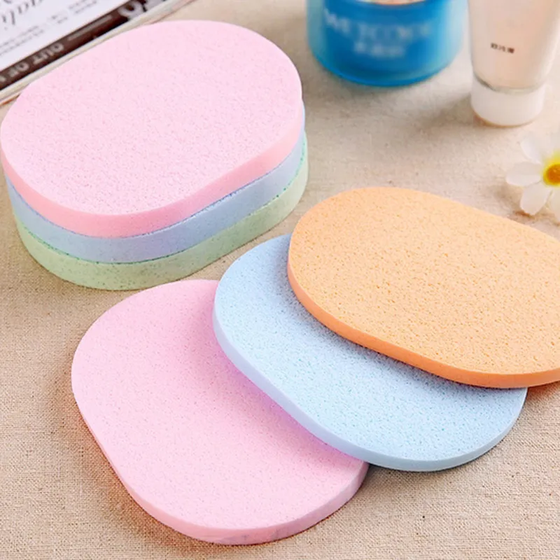 5 Pcs/Lot Facial Face Deep Cleaning Cleansing Sponges Reusable Cosmetic Beauty Makeup Remover Exfoliation Massage Oval Seaweed Sponge JY0556