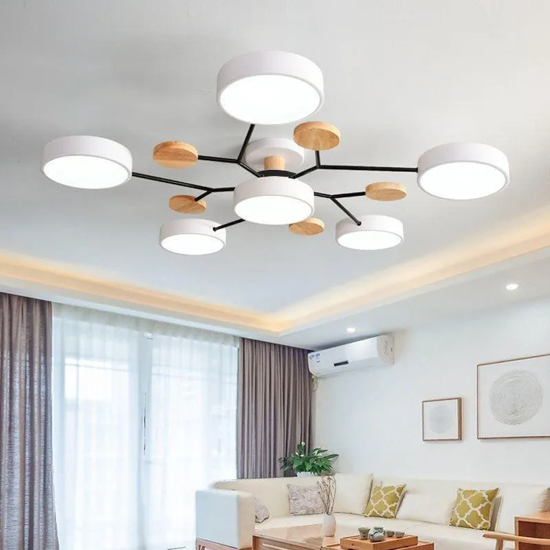 Lampada da soffitto a LED moderna e semplice, soggiorno, camera da letto, lampadario, sala da pranzo, studio, luci oscuranti per interni