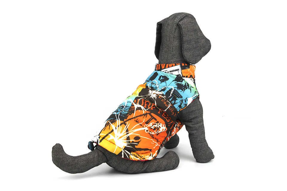 2018 New Double-sided Wear Dog Winter Clothes Warm Vest Camouflage Letter Pet Clothing Coat For Puppy Small Medium Large Dog XXL 317