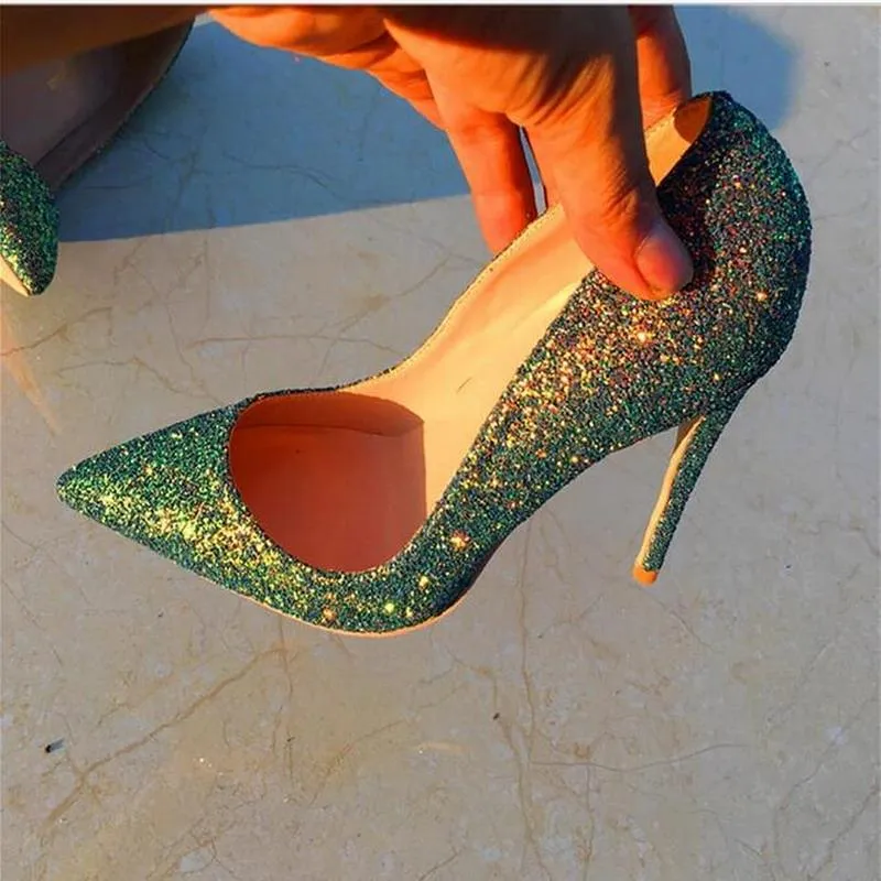 Dress Shoes Green Shiny Sequins Women Pointed Toe Slip-On High Heels Stiletto Pumps for Wedding Party from Dhgate Dress Shoes - price 77.84 Dress Shoes Green Shiny Sequins Women Pointed Toe Slip-On High Heels Stiletto Pumps for Wedding Party from Dhgate Dress Shoes - price 77.84
