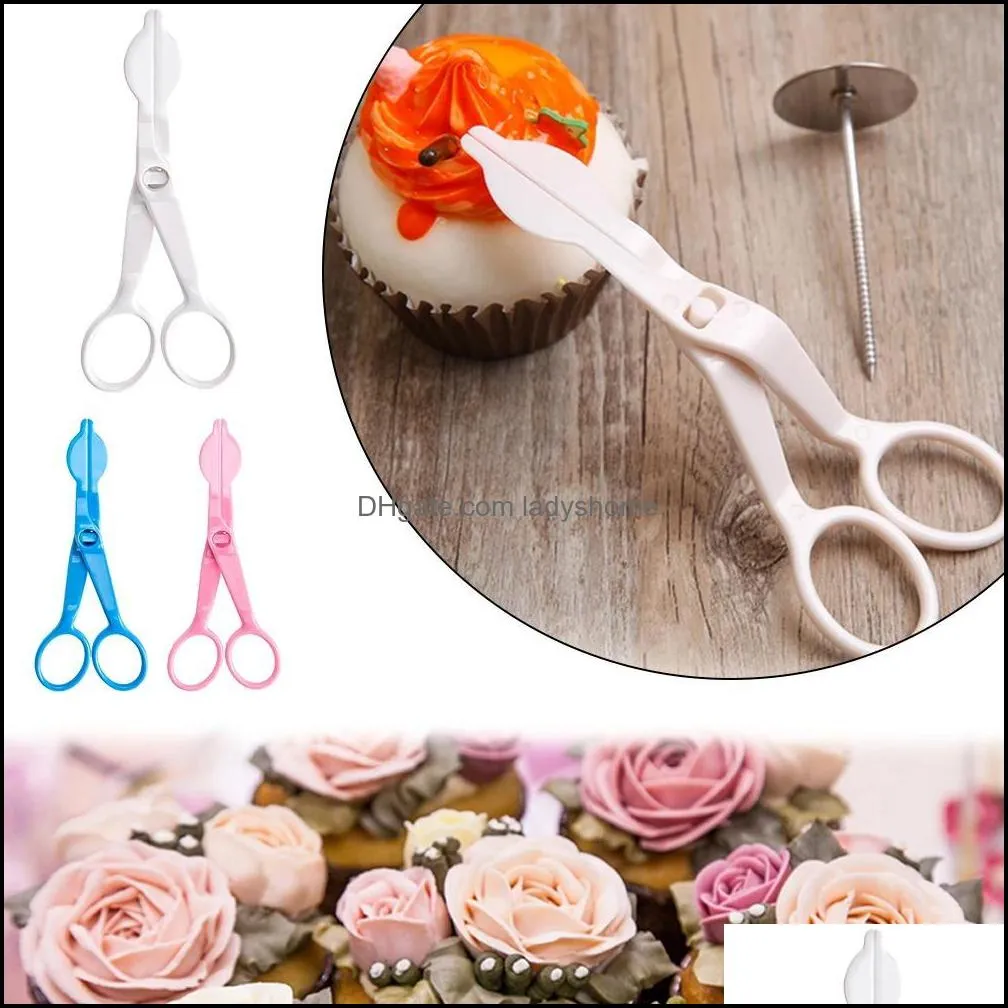 Plastic Scissors Flower Lifter Craft Cake Decorating tool Modelling DIY Tools HWD7171