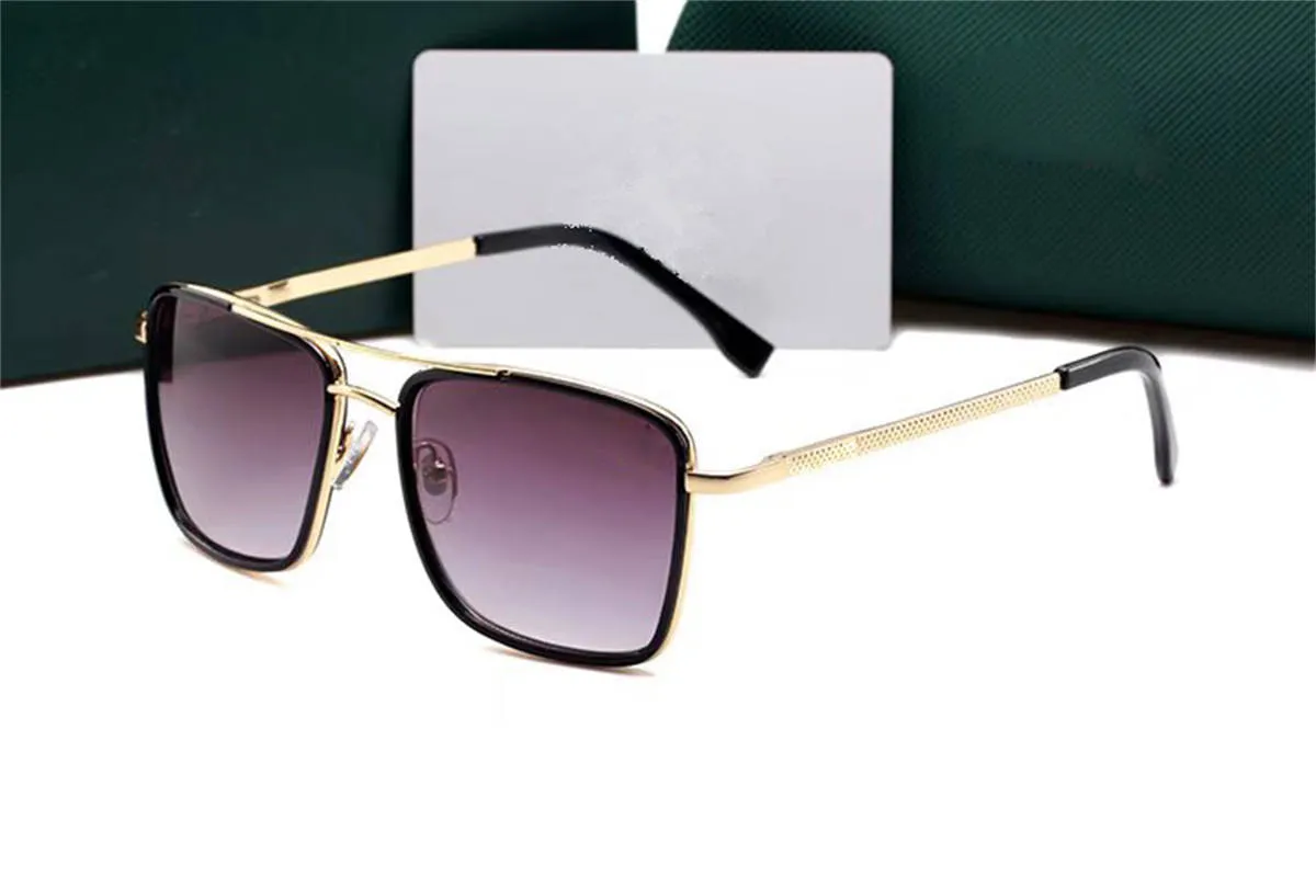 Lussuoso marchio di marca occhiali da sole designer polarizzati da sole da sole da uomo Uv400 occhiali per occhiali metallici telaio polaroid lente occhiali da sole