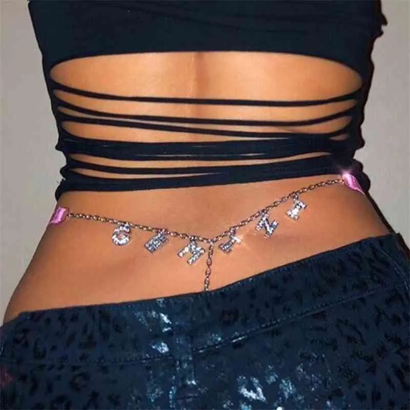 12 Constellation String Eith Lettres Ventre Chaîne Ceinture Ceinture Sexy Corps Bijoux Accessoires Pour Femmes