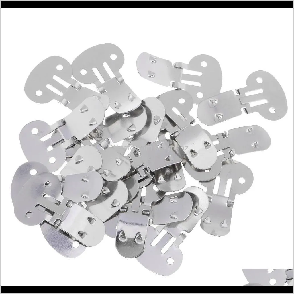 wholesale 60 pieces assorted size stainless steel blank shoe clips bulk supplies for diy crafts