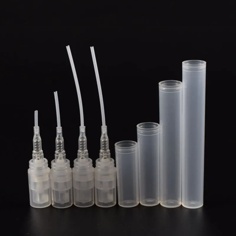 2 ml 3 ml 4 ml 5 ml plastic cosmetische spuitmonster fles pen vorm parfum buis met pomp spuit 5000pcs lot