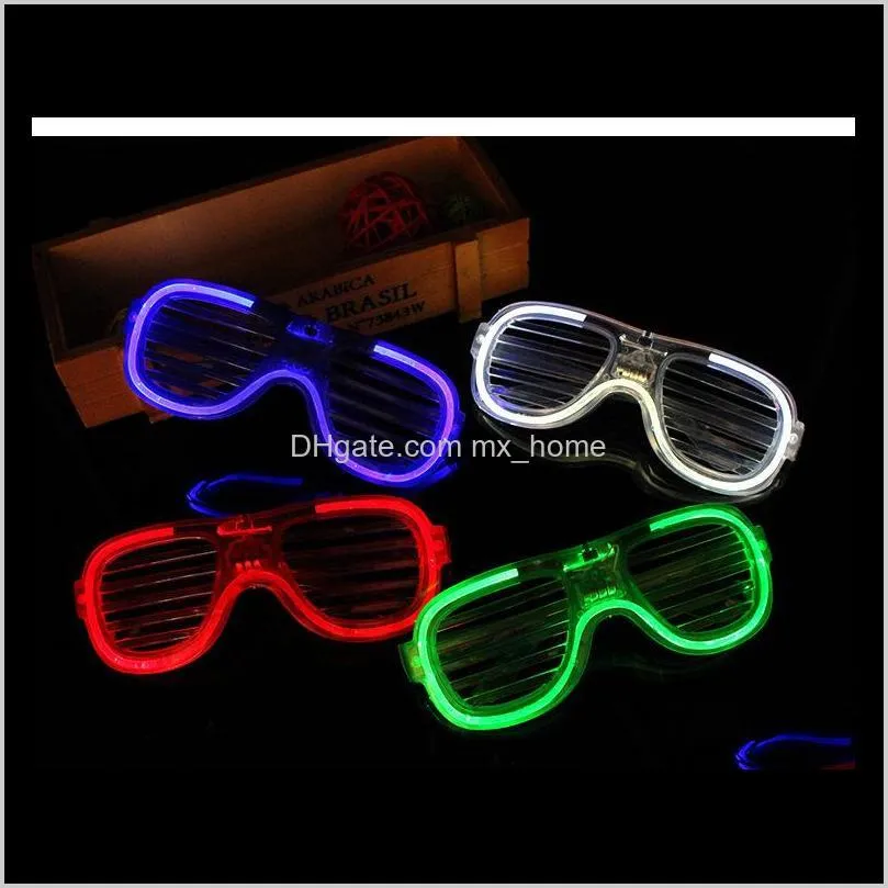 Lunettes de soleil pour enfants Accessoires Bébé Enfants Maternité Drop Delivery 2021 Lunettes Fluorescentes Cadres Led Lumineux Masque Pour Les Yeux Volets Flash Goggl