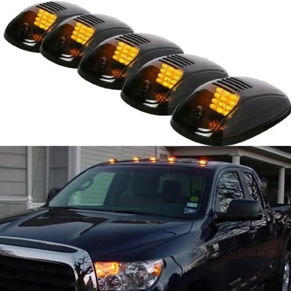 9-LED Car Cab Roof Marker Light For Truck SUV DC 12V Black Smoked Lens Clearance LED Lamps Doom Lights