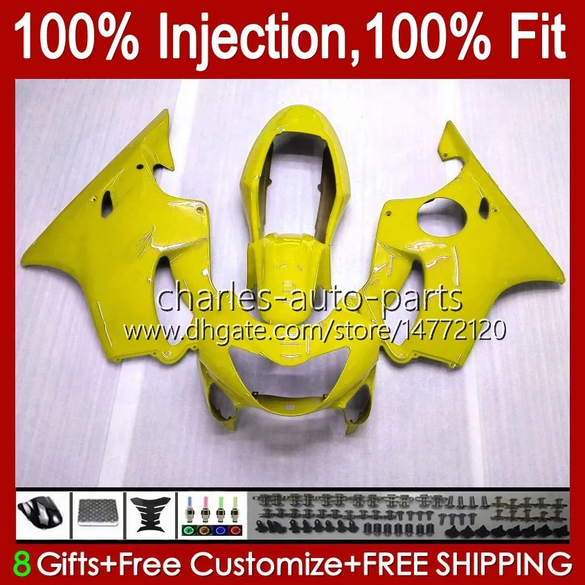 Injection mold Body For HONDA CBR 600 F4 FS CC 600F4 600FS ALL Yellow 99-00 Bodywork 54No.197 CBR600F4 CBR600FS 1999 2000 CBR600 F4 600CC 99 00 100% Fit OEM Fairings