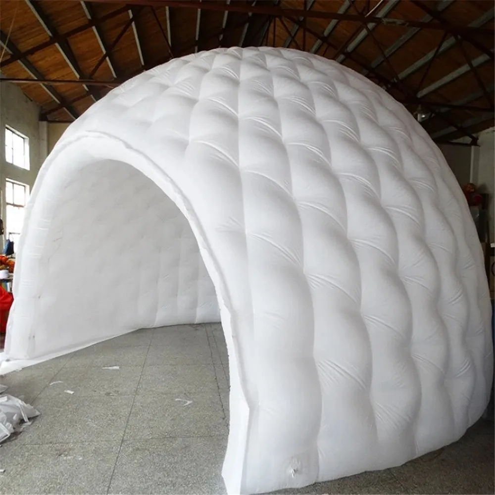 Centro eventi per tendone igloo a forma di golf a forma di mezza sfera con cupola gonfiabile per DJ da 6 m di diametro per il noleggio o la vendita