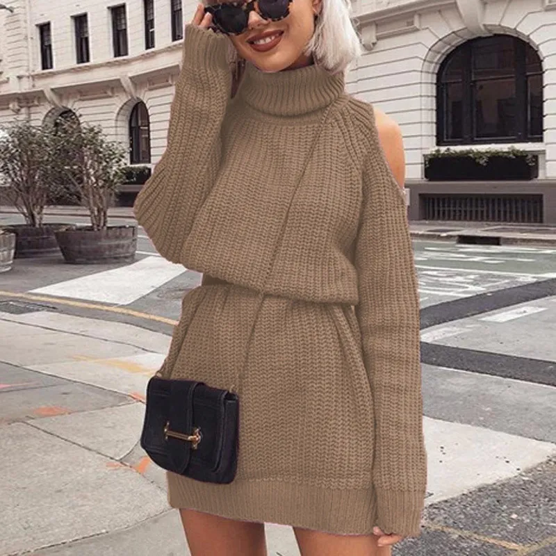 Off the shoulder jumper dress best sale plus size