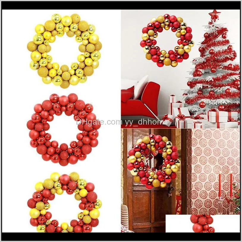 decorative christmas ball wreath festival scene layout photography prop showcase door wall