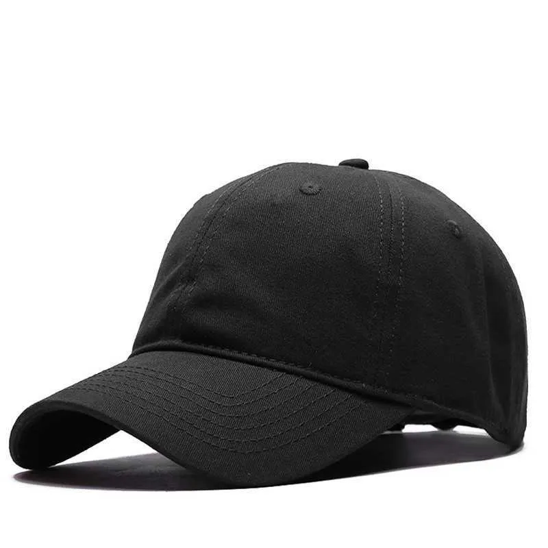 Snapbacks duży rozmiar sportowy czapka na zewnątrz 100% bawełniany zwykły czapkę golfową dobrej jakości czapkę słoneczną Man Large Baseball Cap 55-60cm 60-65 cm G230508