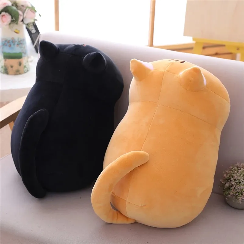 Grande peluche coussin en forme de chat chaton