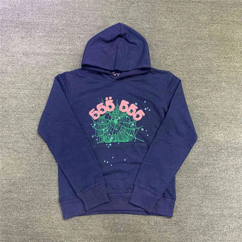 Green Foam Printing Sp5der Young Thug 555555 Angel Hoodies