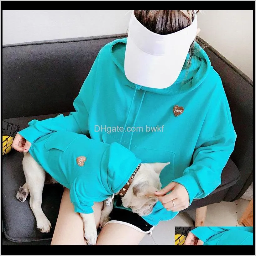 solid pet dog hoodie spring autumn pets dogs clothing french bulldog pug clothes pet matching clothes for dog costume ropa perro