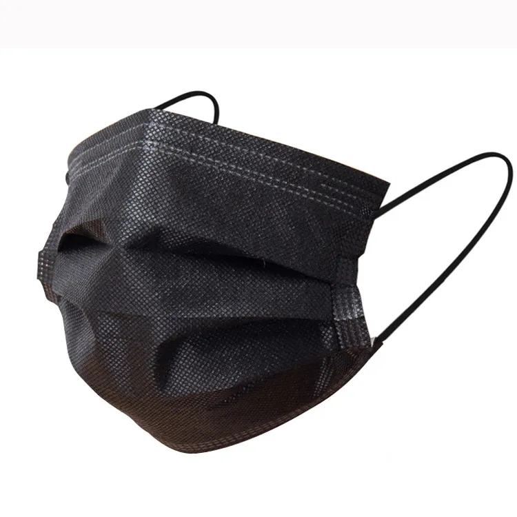PM2.5 nonwoven 3 kat siyah yüz ağız parti maskeleri solunum unisex ev koruma kumaş anti-toz kirliliği bom satışı