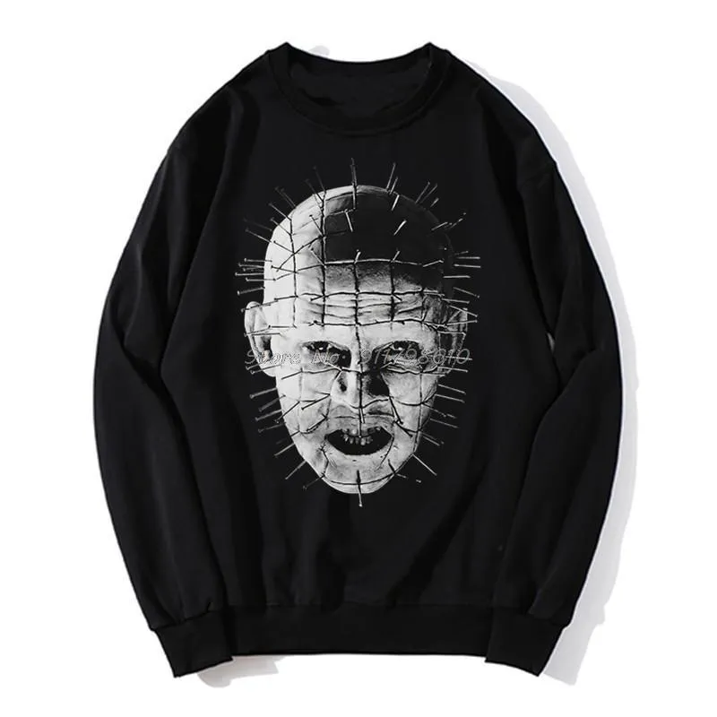 Herren Hoodies Sweatshirts Hellraiser Film Pinhead Close Hoodie MARKE Oansatz Mode Lässig Frühling Herbst Pullover Streetwear Harajuku