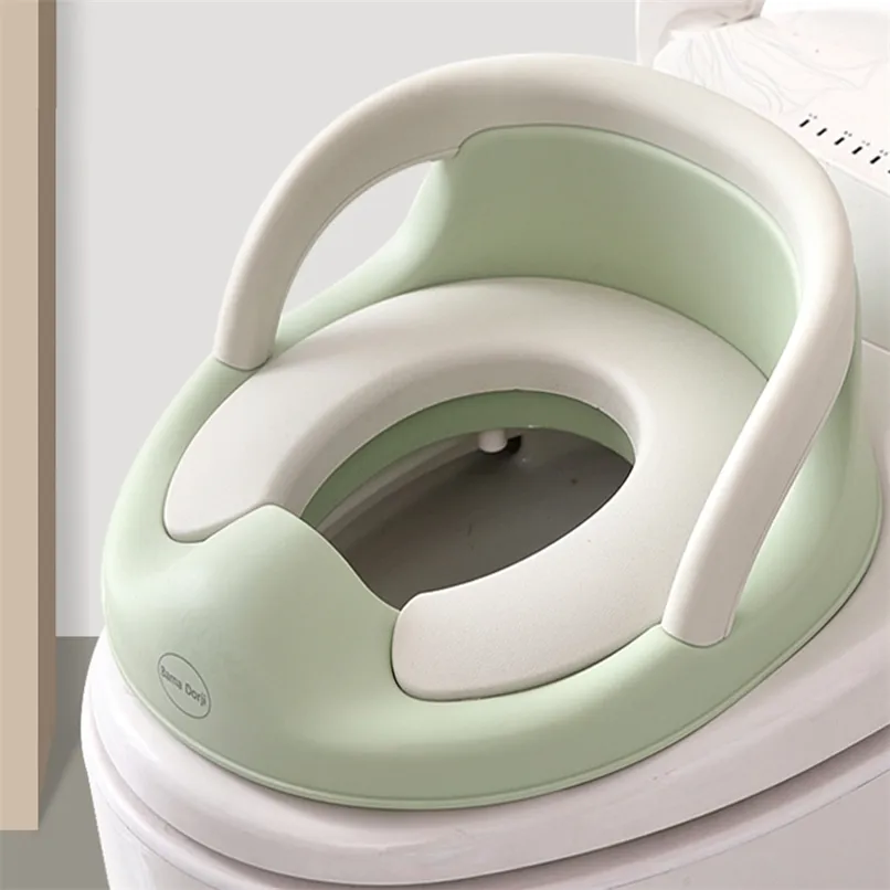 Potty Training Seat for Kids Boys Girls Toddlers Toalettstol för baby med kuddehandtag och ryggstöd Toalette Trainer 211028