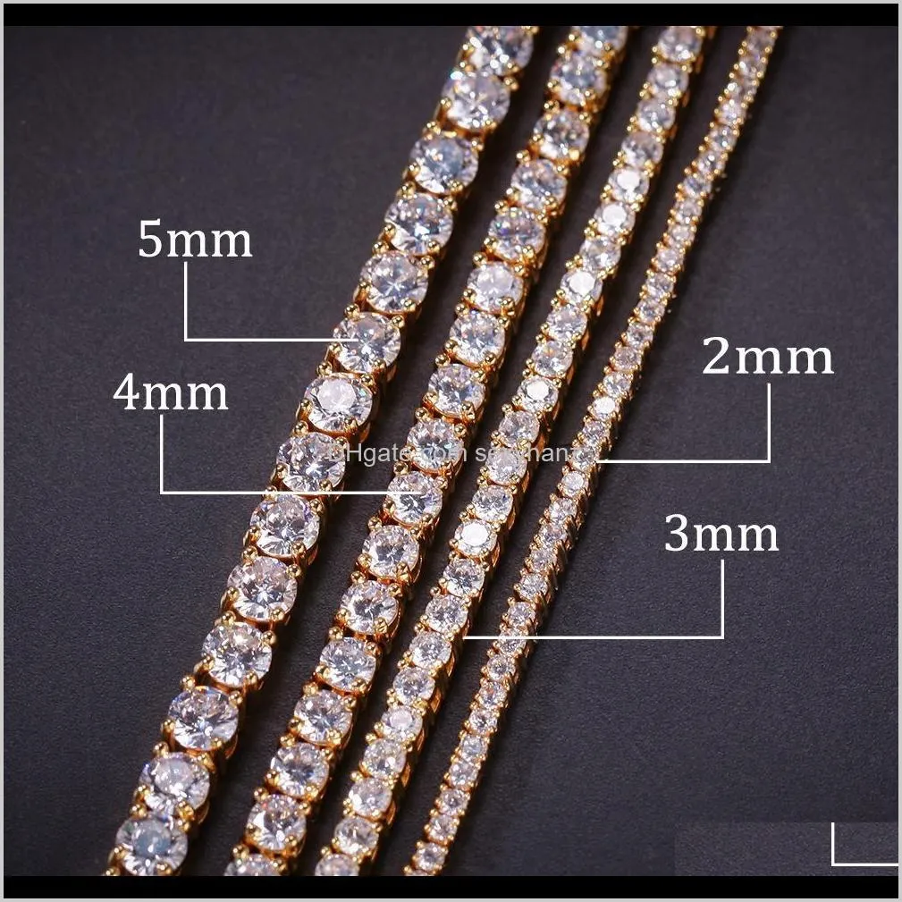 2mm cubic zircon tennis lovely link necklace gold silver plated copper micro paved cz cuban chain 8inch 7inch