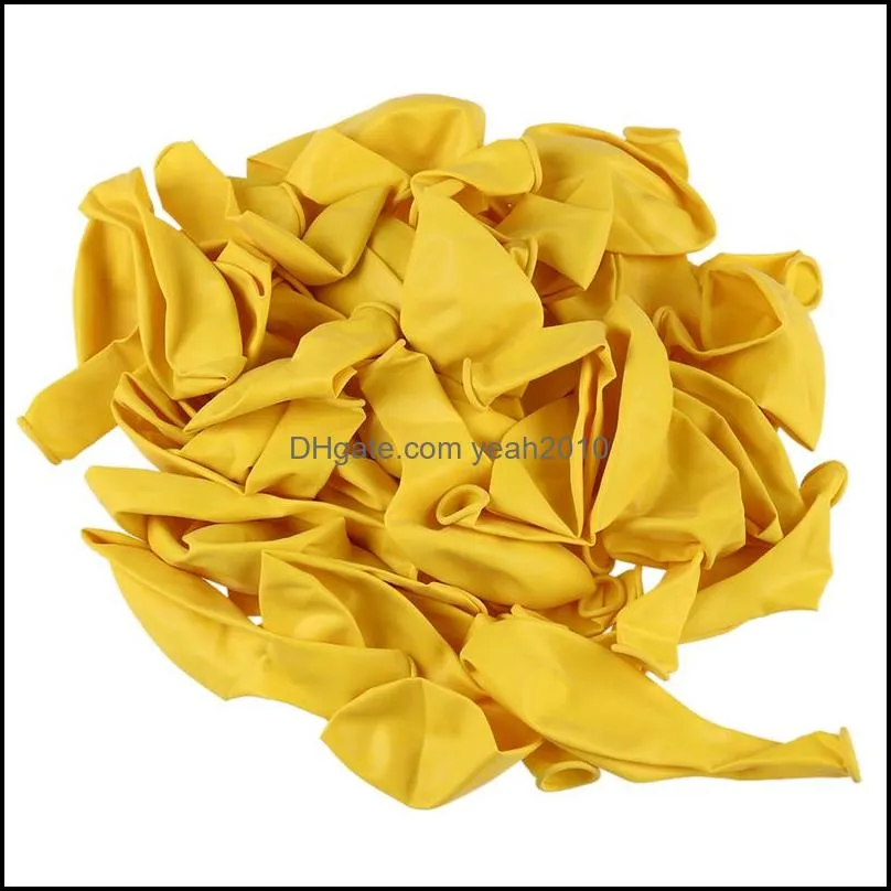 Event Festive Party Supplies Home GardenParty Decoration Yellow 12 Inches Helium Quality Latex Balloons - Pack med 50 Drop Delivery 2021 W5