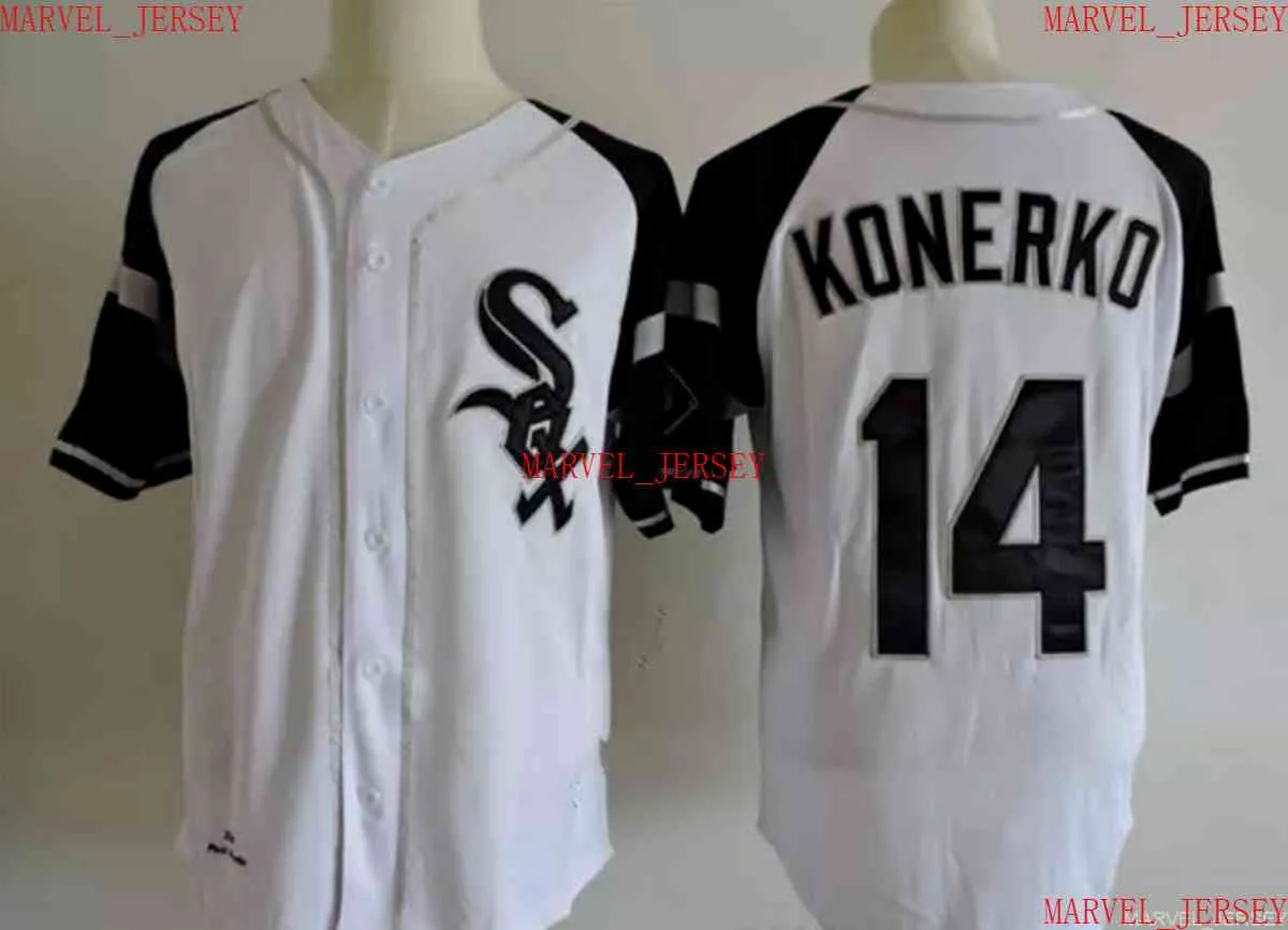 Män kvinnor ungdom Paul Konerko basebolltröjor syade anpassa alla namnnummer Jersey XS-5XL