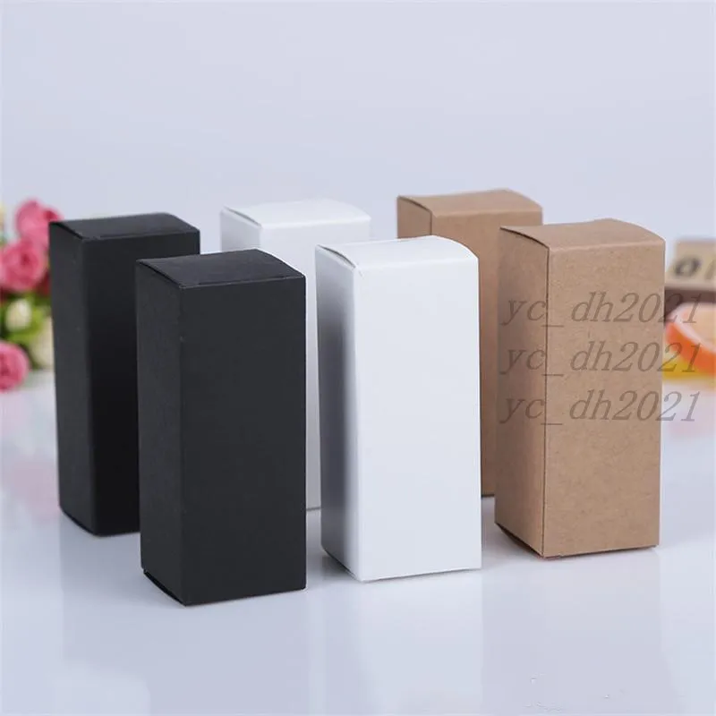 10 tamanho preto branco caixa de papelão presente batom frasco de perfume cosmético caixa de papel kraft caixa de embalagem de óleo essencial lz1416