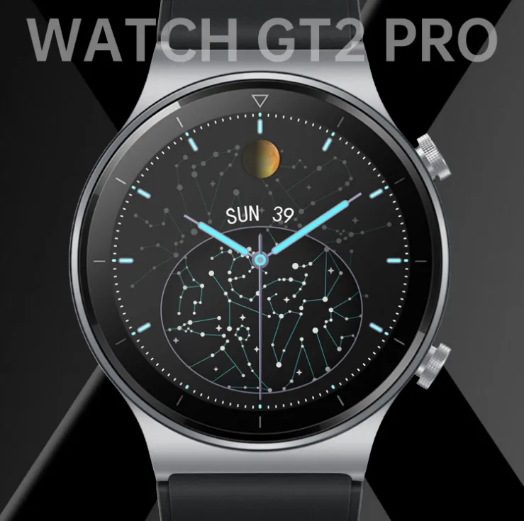 2021 resistente all'acqua GT2PRO Smart cwp orologio astronauta sport telefono affari orologi da uomo musica cardiofrequenzimetro Smartwatch258c