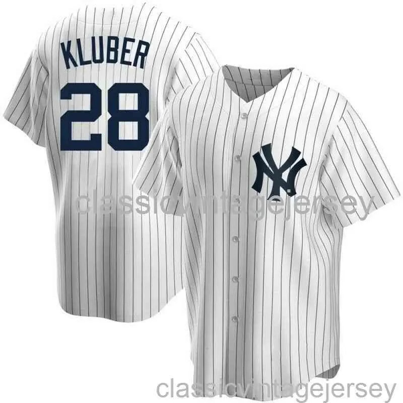COREY KLUBER #28 STRIPE Baseball-Trikot XS-6XL genähtes Herren-Damen-Jugend-Baseball-Trikot