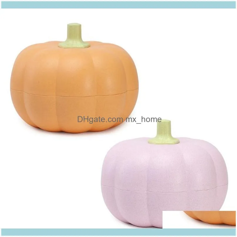 Storage Housekeeping Organization Gardenstorage Bottles & Jars Creative Pumpkin Shape Snack Tray With Er Nuts Dry Fruit Plate Bowl Container