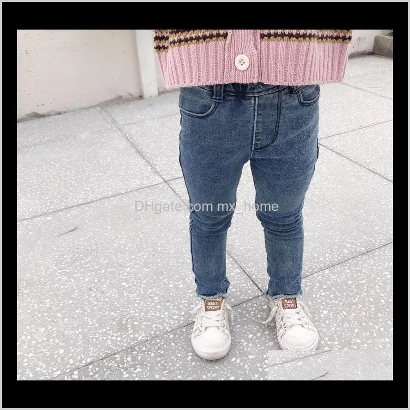 2021 new spring child girl baby ny jeans for children girls clothes casual sports pants hxwz