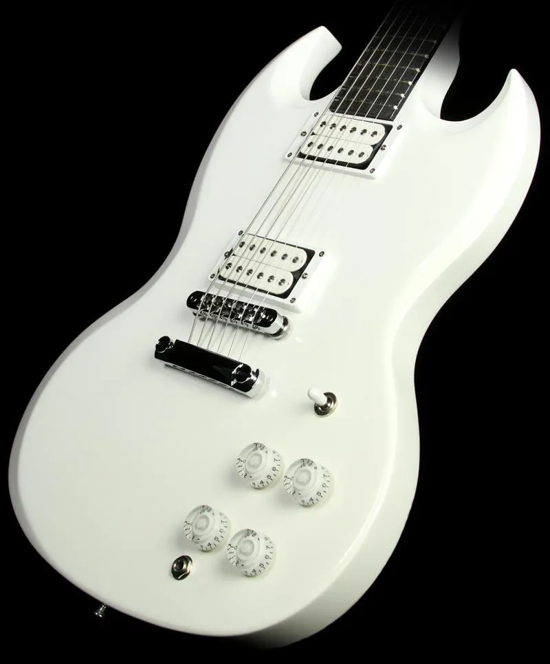 Buckethead Baritone 27 Inch Scale Length Alpine White Electric