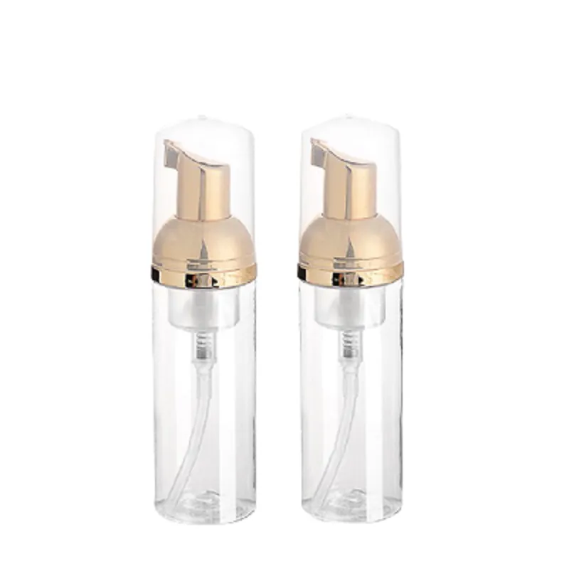 Storage Bottles & Jars 30ml 50ml Empty Plastic Clear Foaming Refillable Bottle Round PET Cosmetic Packaging Container Gold Foam Pump 10Piece